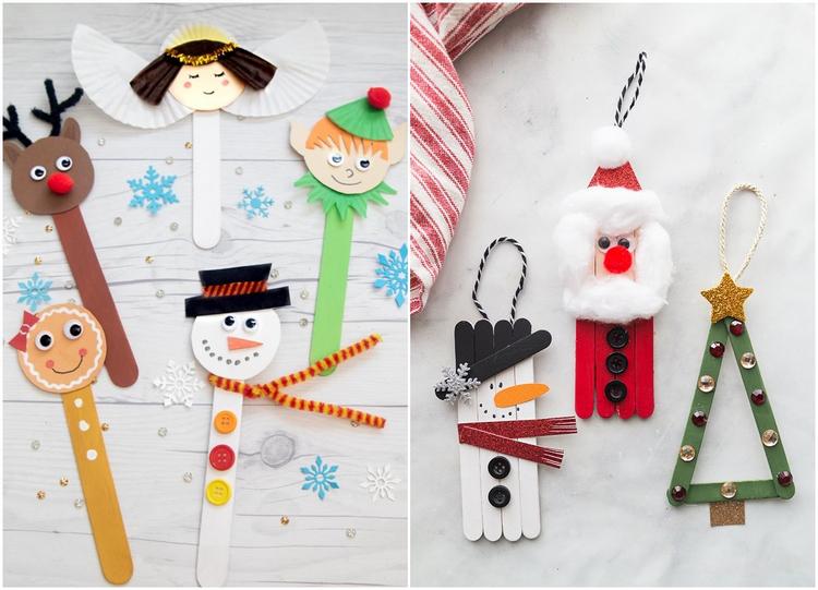 Popsicle Stick Christmas Crafts Ideas DIY tree ornaments