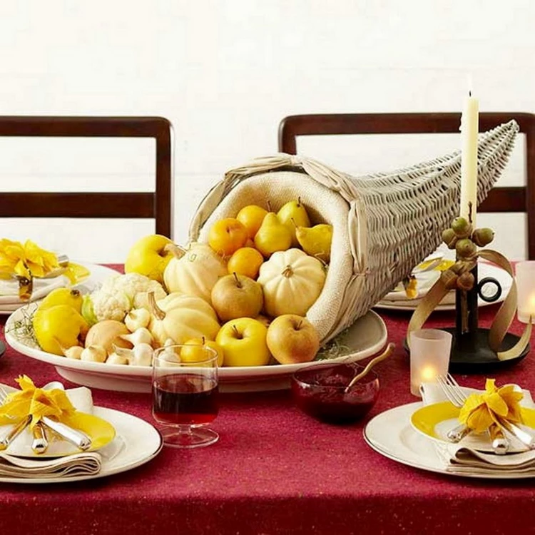 Thanksgiving Cornucopia Centerpiece DIY table decoration