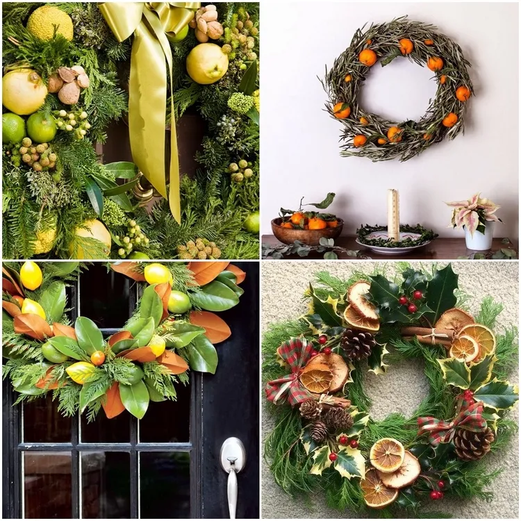 fresh and dried citrus fruit christmas decor ideas