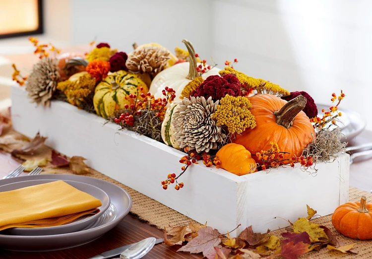 colorful thanksgiving centerpiece table decor ideas