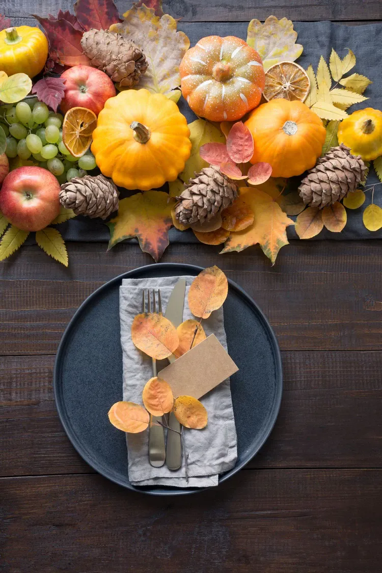 diy thanksgiving centerpiece and place setting ideas