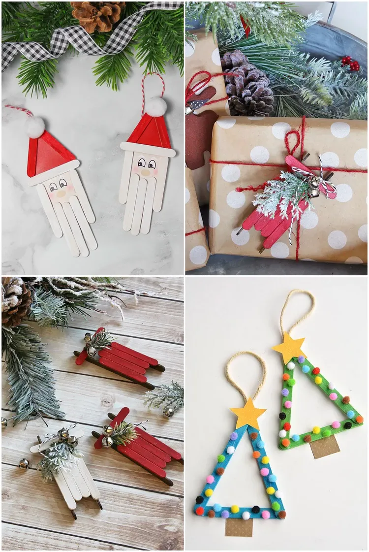 easy Christmas crafts for kids DIY tree ornaments