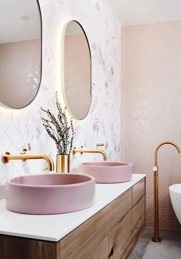 pastel colors in modern bathroom ideas
