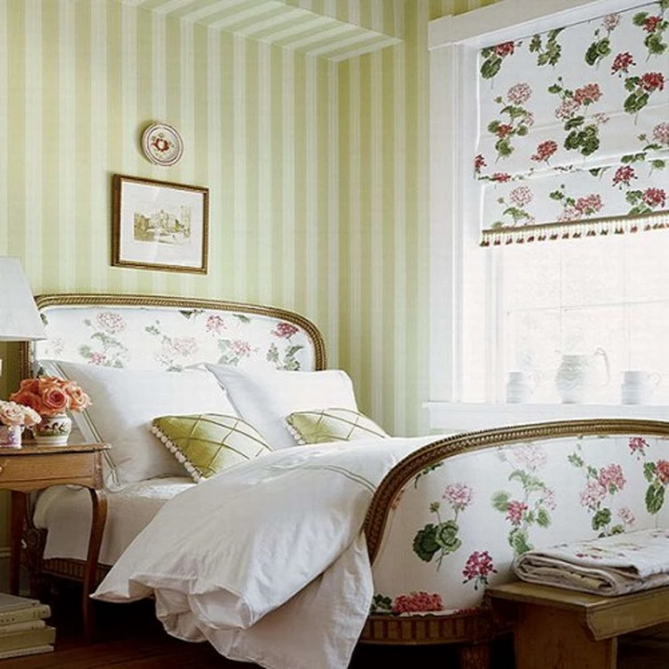 provencal interior bedroom decor in pastel shades
