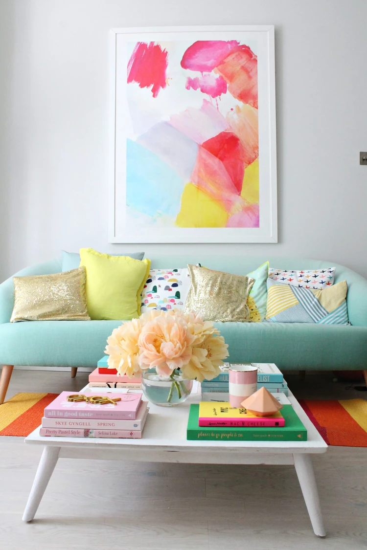 trendy living room design pastel colors