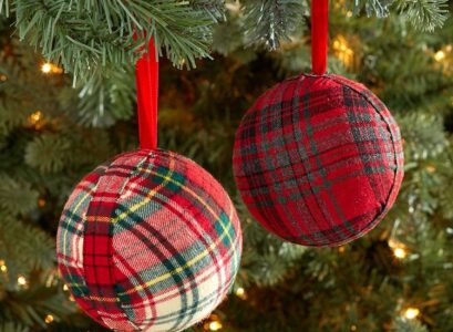 Handmade-Plaid-Tree-Ornaments-for-Christmas-Rustic-Decor-Ideas