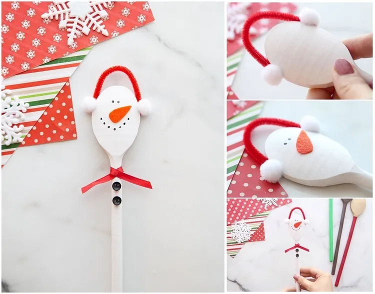 How to Make a Wooden Spoon Snowman