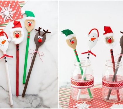 Wooden-Spoon-Christmas-Craft-Ideas-Cute-Homemade-Decorations