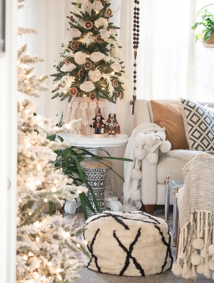 boho Christmas tree and home decor ideas