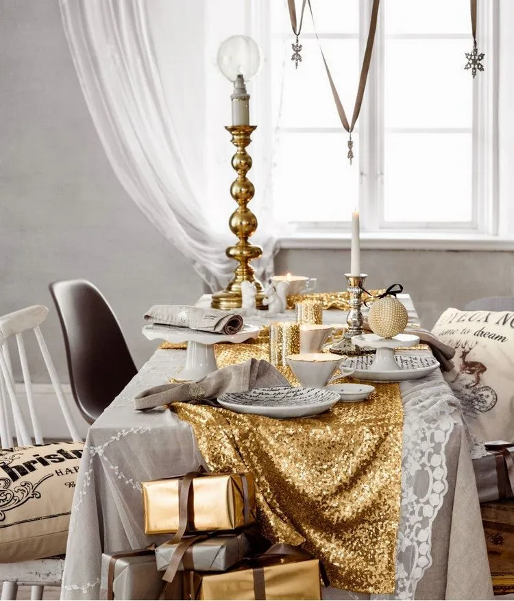 table setting for new years eve party