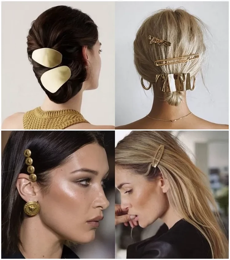 Metallic Gold Bobby Pins and Hair Clips