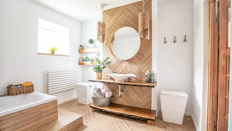 Scandinavian bathroom decor ideas finishing materials colors