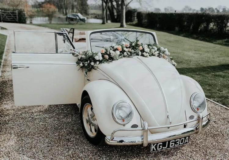 flower garland festive wedding vehicles decor