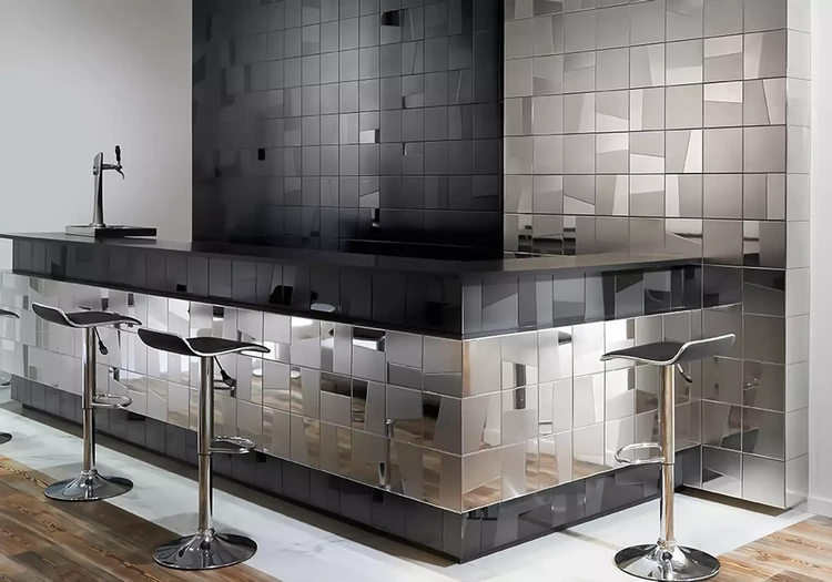 design trend metallic tile modern home interiors