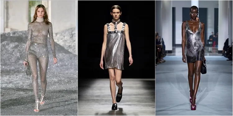 spring fashion 2022 metallic shine