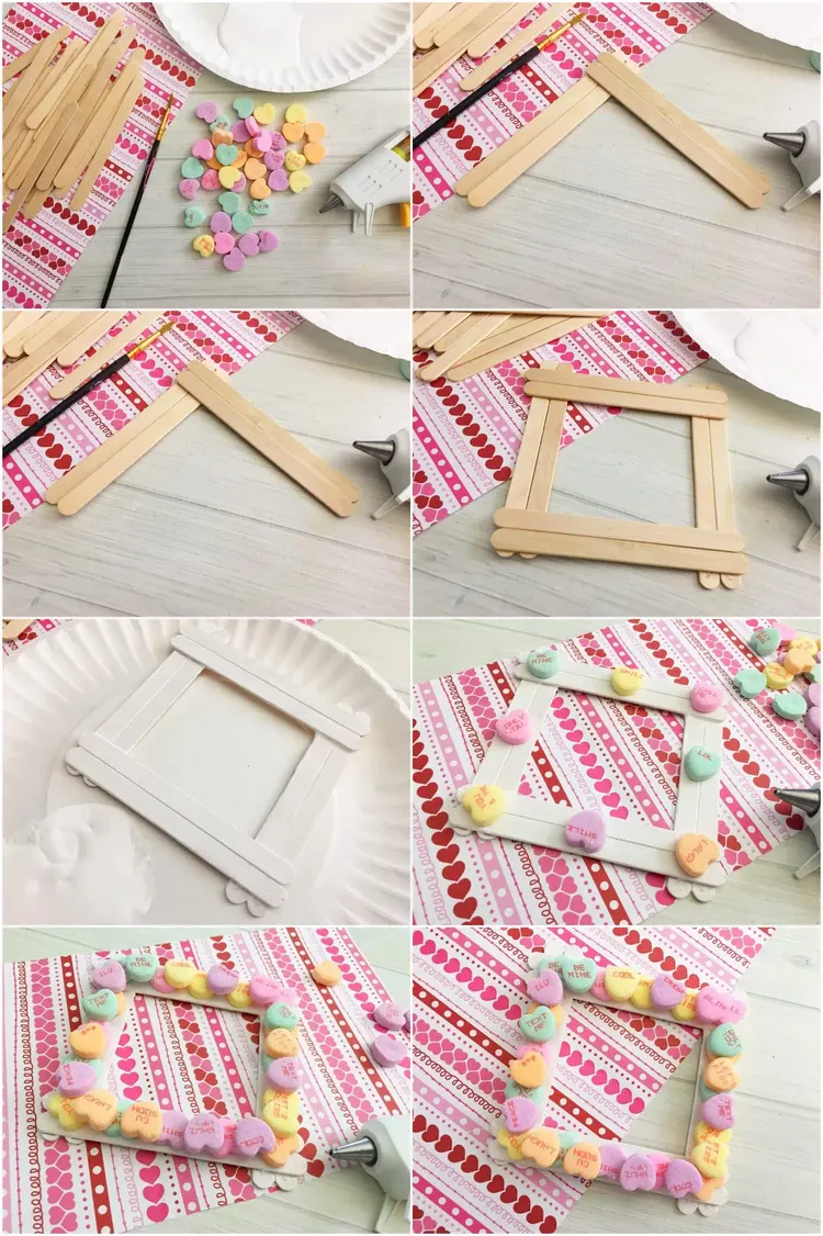 Easy Valentines Day Gift and Decor Ideas DIY Conversation Heart Frame