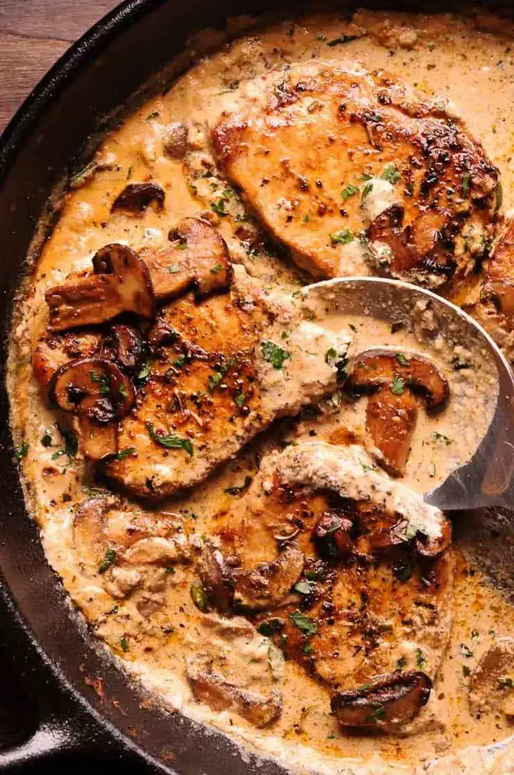 Garlic Mushroom Pork Chops Easy Freezer Meals