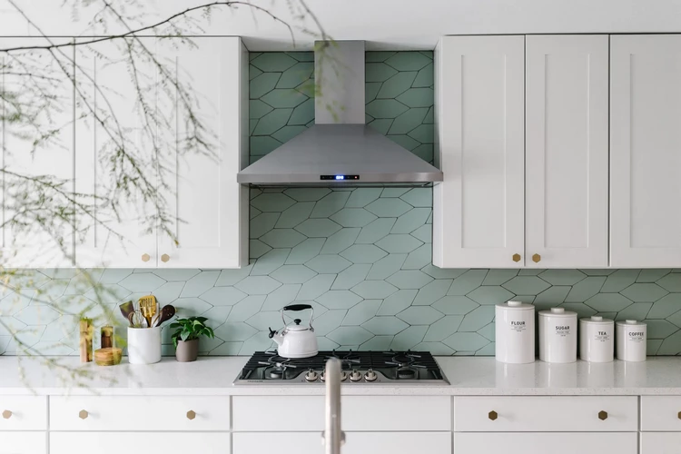 Kitchen Decor Ideas Glass Picket tile backsplash Braided pattern