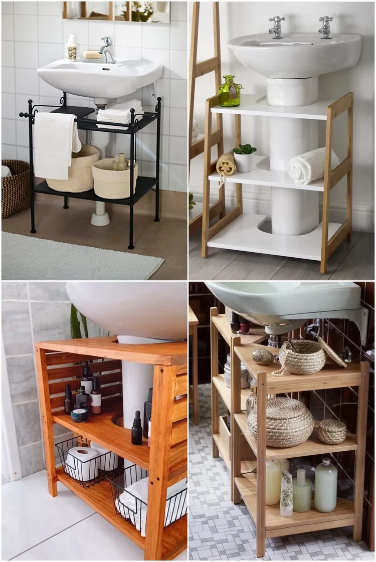 Products  Small bathroom storage, Pedestal sink storage, Sink shelf