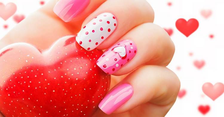 Trendy Manicure Designs for February 14th Valentines Day Nail Art Ideas