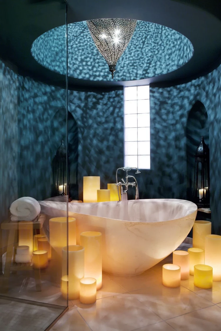 velas de baño ideas de decoración de bricolaje ambiente romántico