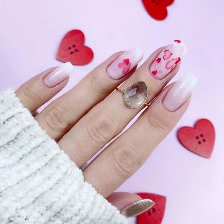 hermosas ideas de arte de uñas para el día de san valentín