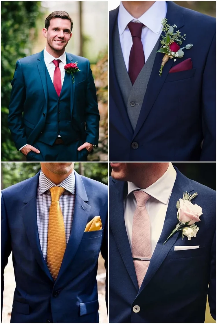 groom wedding suit ideas navy blue themed wedding