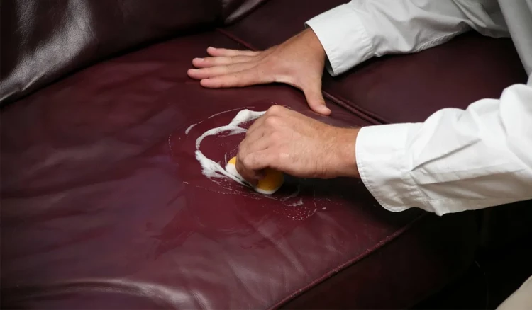 how to clean leather furniture from pen marks