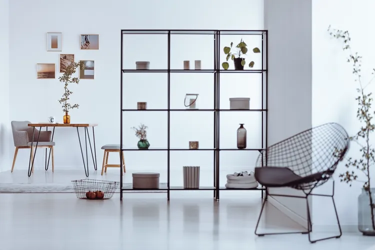 modern shelves room divider ideas open plan space zoning