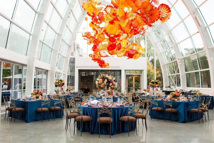 navy blue wedding table decorating ideas