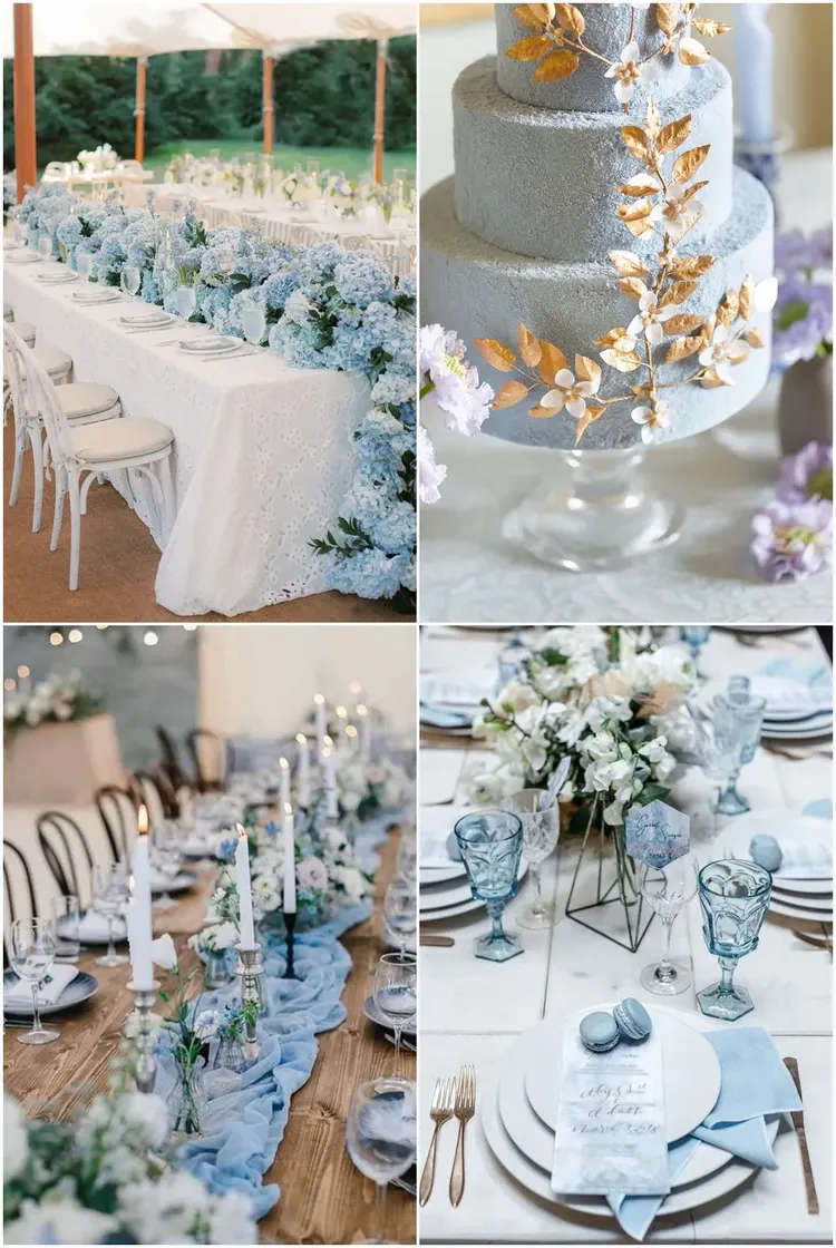 pastel blue wedding fashionable colors 2022