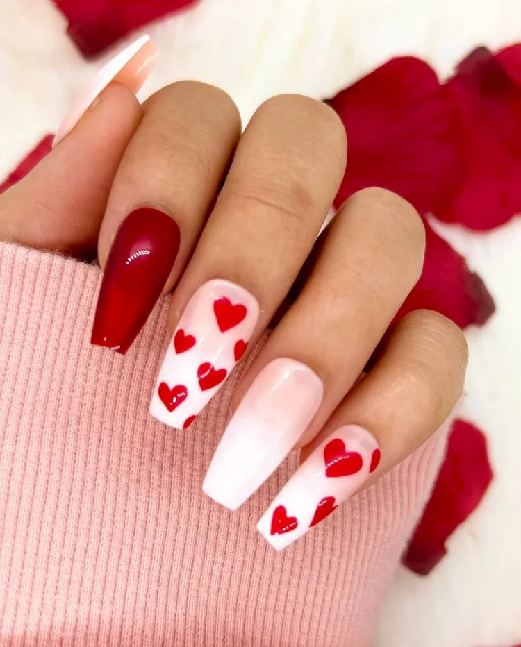 día de san valentín ideas de manicura arte de uñas romántico
