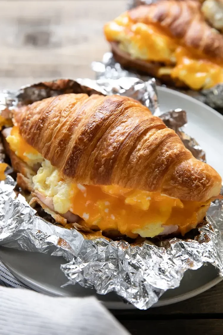 Breakfast Freezer Meals Croissant Sandwich Recipe