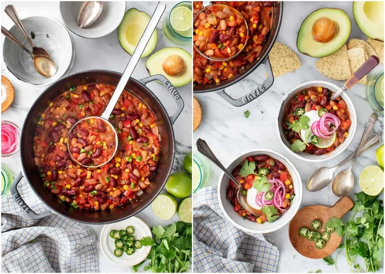 Recetas para comidas vegetarianas en el congelador Black Bean Chili