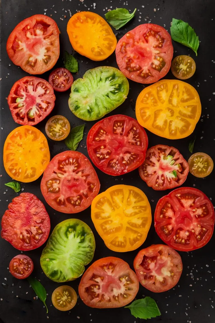 Heirloom tomatoes come in a huge variety of shapes