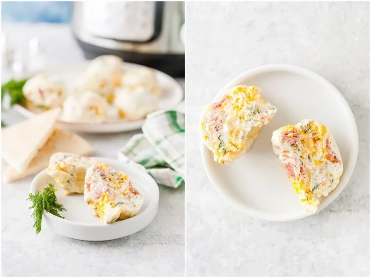 Ham and Cheese Egg White Bites in Instant Pot