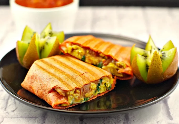 Mediterranean Style Vegetarian Breakfast Burritos
