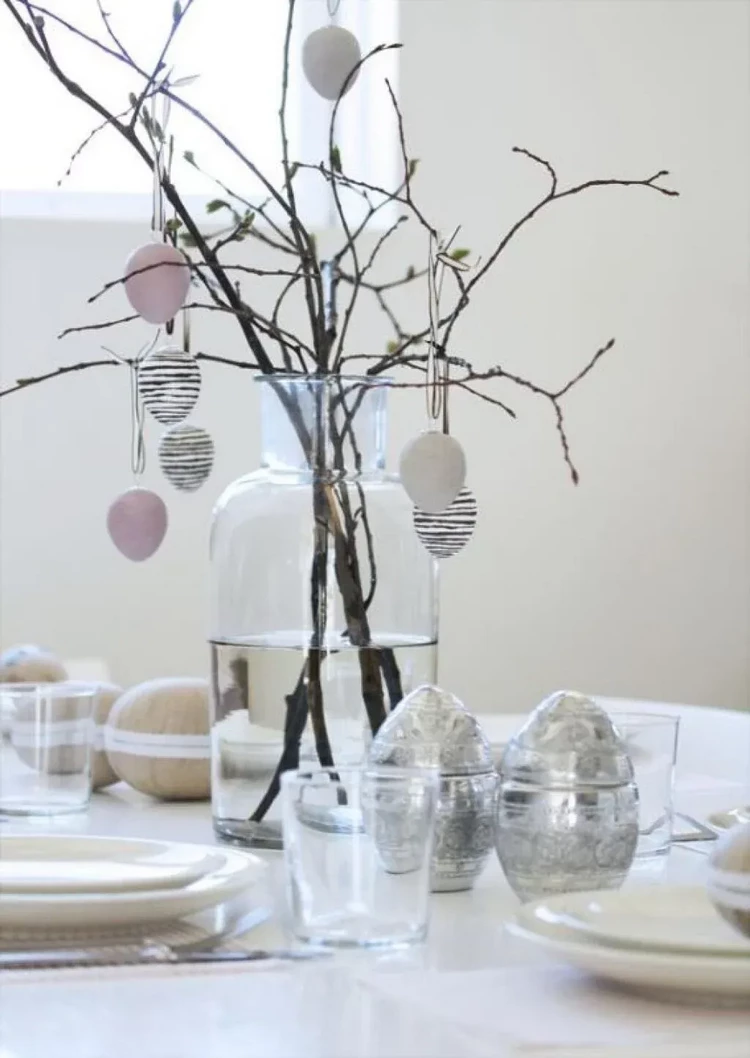 Easter table centerpiece ideas Scandinavian style
