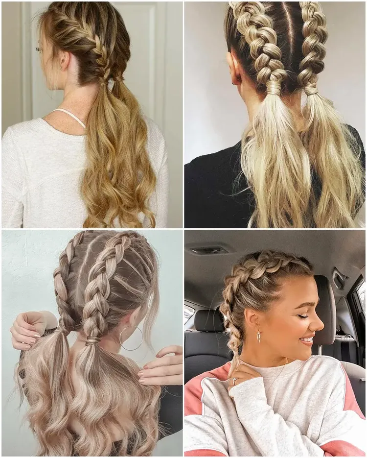 French and Dutch Braid Pigtails