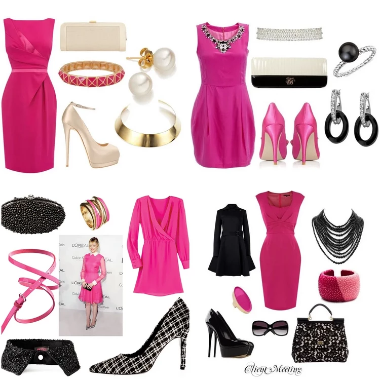 Spring 2022 Fuchsia Dress Outfit Ideas and Color Combinations