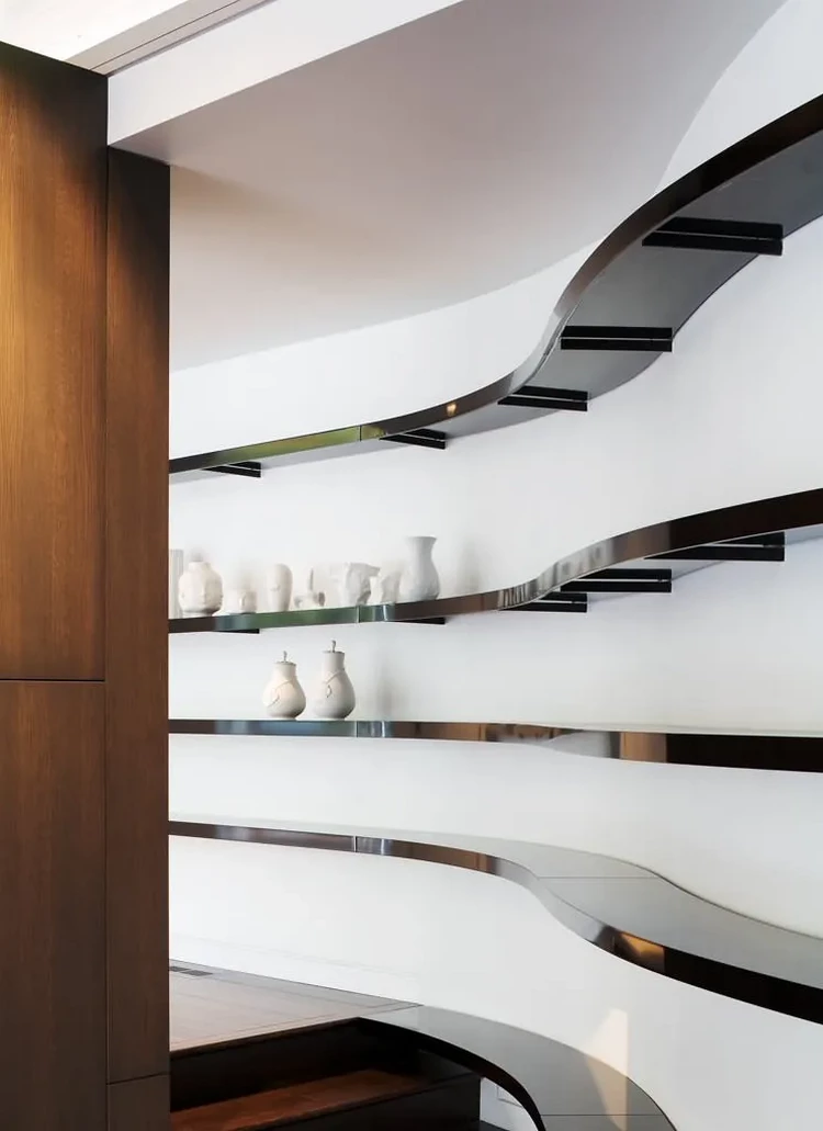 curved shelves on wall creative home decor