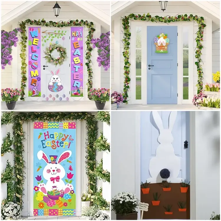 how to decorate the front door for easter