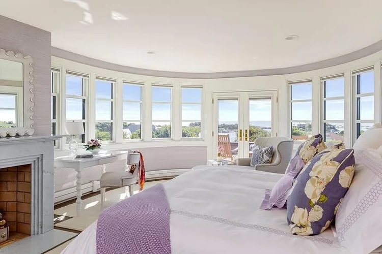 master bedroom with panoramic windows