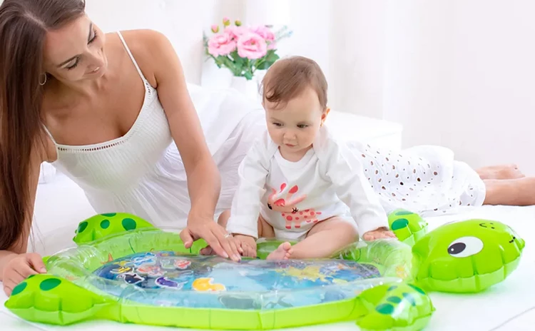 water baby mat develops motor skills