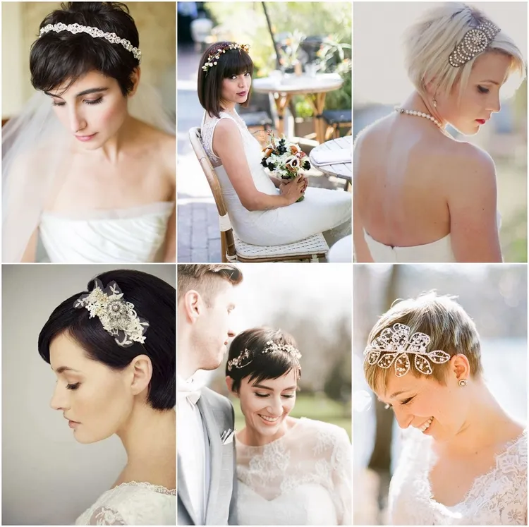 2022 Wedding Hairstyles with Bangs for Short Hair