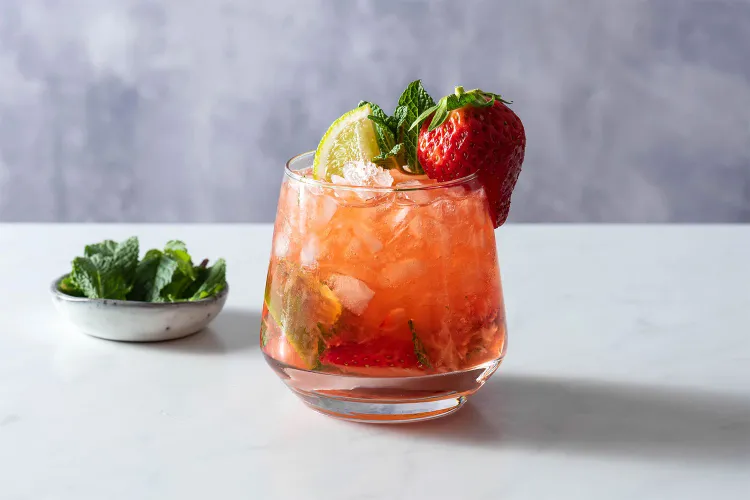 Strawberry Mint Cocktail