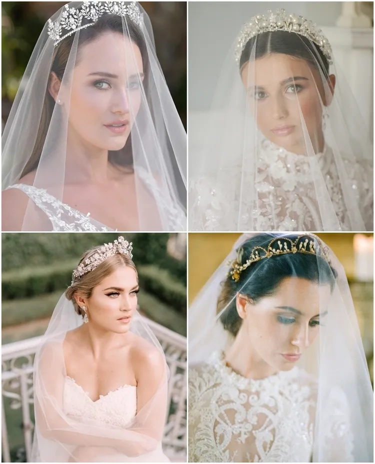 Wedding Hairstyles with Veil and Tiara
