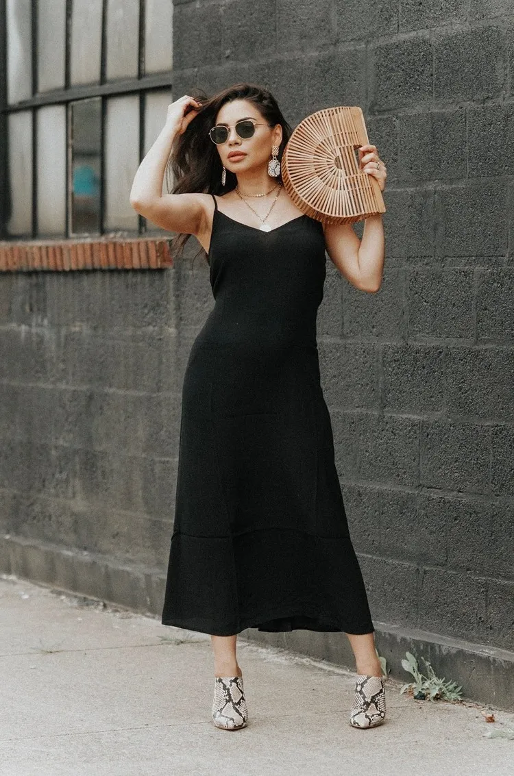 fashion trend summer 2022 slip dress bamboo bag