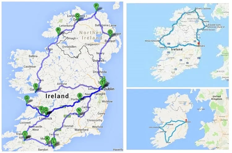 Ireland routes to travel