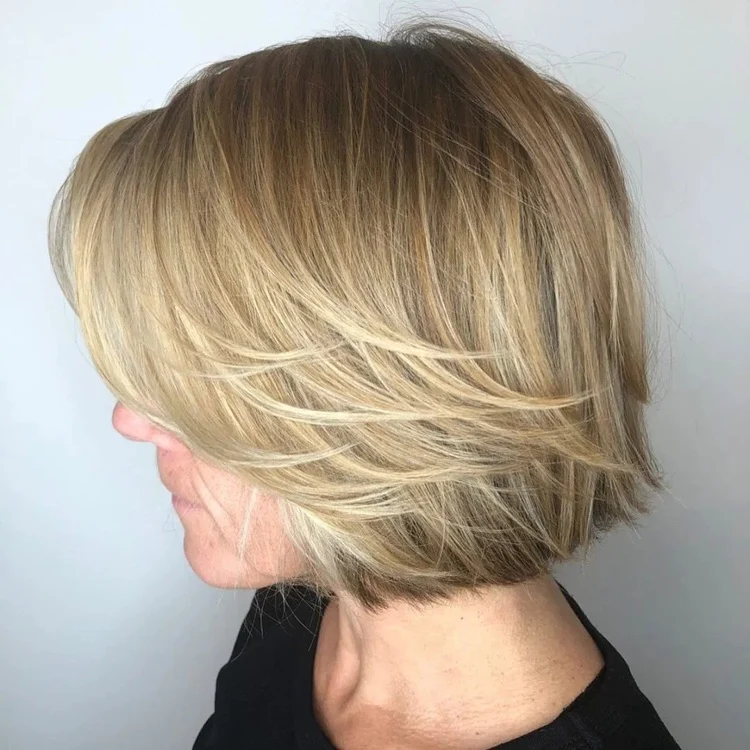 Feathered Bob Classic Cut for Ladies over 60